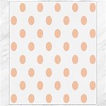 Polka Dots - Apricot Orange on White Canvas 8  x 10 
