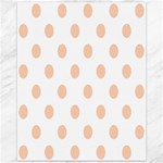 Polka Dots - Apricot Orange on White Canvas 11  x 14 