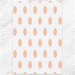Polka Dots - Apricot Orange on White Canvas 12  x 18 