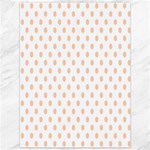 Polka Dots - Apricot Orange on White Canvas 36  x 48 