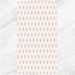 Polka Dots - Apricot Orange on White Canvas 40  x 72 
