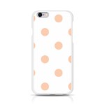 Polka Dots - Apricot Orange on White Apple iPhone 6/6S Silicone Case (Transparent)
