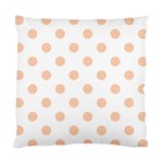 Polka Dots - Apricot Orange on White Standard Cushion Case (Two Sides)