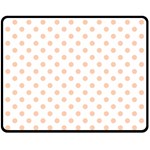 Polka Dots - Apricot Orange on White Fleece Blanket (Medium) (One Side)
