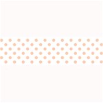 Polka Dots - Apricot Orange on White Medium Bar Mat