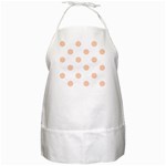 Polka Dots - Apricot Orange on White BBQ Apron
