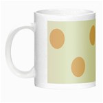 Polka Dots - Apricot Orange on White Night Luminous Mug