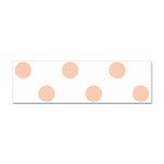 Polka Dots - Apricot Orange on White Sticker Bumper (100 pack)