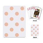 Polka Dots - Apricot Orange on White Playing Cards Single Design