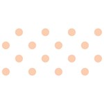 Polka Dots - Apricot Orange on White YOU ARE INVITED 3D Greeting Card (8x4)