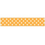 Polka Dots - White on Pastel Orange Flano Scarf (Large)