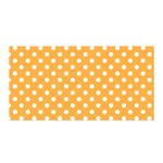 Polka Dots - White on Pastel Orange Satin Wrap
