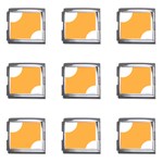 Polka Dots - White on Pastel Orange Mega Link Italian Charm (9 pack)