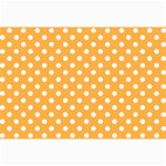 Polka Dots - White on Pastel Orange Collage 12  x 18 