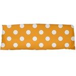 Polka Dots - White on Pastel Orange Body Pillow Case (Dakimakura) (One Side)