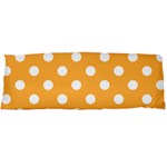 Polka Dots - White on Pastel Orange Body Pillow Case Dakimakura (Two Sides)
