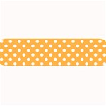 Polka Dots - White on Pastel Orange Medium Bar Mat