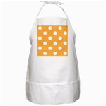 Polka Dots - White on Pastel Orange BBQ Apron