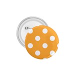 Polka Dots - White on Pastel Orange 1.75  Button