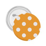 Polka Dots - White on Pastel Orange 2.25  Button