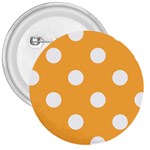 Polka Dots - White on Pastel Orange 3  Button