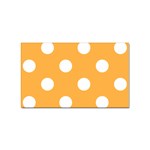 Polka Dots - White on Pastel Orange Sticker (Rectangular)