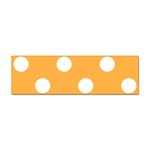 Polka Dots - White on Pastel Orange Sticker (Bumper)