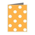 Polka Dots - White on Pastel Orange Mini Greeting Card