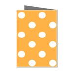 Polka Dots - White on Pastel Orange Mini Greeting Cards (Pkg of 8)