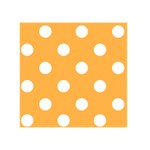 Polka Dots - White on Pastel Orange Greeting Card 5  x 7 