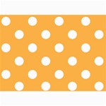 Polka Dots - White on Pastel Orange 5  x 7  Photo Cards