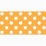Polka Dots - White on Pastel Orange 4  x 8  Photo Cards