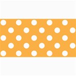 Polka Dots - White on Pastel Orange 4  x 8  Photo Cards