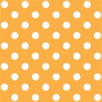 Polka Dots - White on Pastel Orange ScrapBook Page 8  x 8 