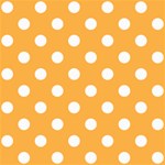 Polka Dots - White on Pastel Orange ScrapBook Page 8  x 8 