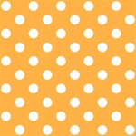 Polka Dots - White on Pastel Orange ScrapBook Page 12  x 12 