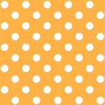 Polka Dots - White on Pastel Orange ScrapBook Page 12  x 12 