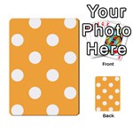 Polka Dots - White on Pastel Orange Multi-purpose Cards (Rectangle)