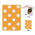 Polka Dots - White on Pastel Orange Playing Cards Single Design