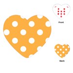 Polka Dots - White on Pastel Orange Playing Cards (Heart)