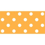 Polka Dots - White on Pastel Orange YOU ARE INVITED 3D Greeting Card (8x4)