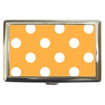 Polka Dots - White on Pastel Orange Cigarette Money Case