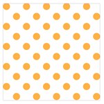 Polka Dots - Pastel Orange on White Large Satin Scarf (Square)
