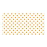 Polka Dots - Pastel Orange on White Satin Wrap