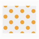 Polka Dots - Pastel Orange on White Small Glasses Cloth