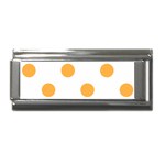 Polka Dots - Pastel Orange on White Superlink Italian Charm (9mm)