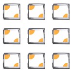 Polka Dots - Pastel Orange on White Mega Link Italian Charm (9 pack)