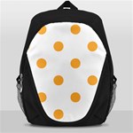 Polka Dots - Pastel Orange on White Backpack Bag
