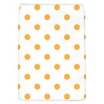 Polka Dots - Pastel Orange on White Removable Flap Cover (L)
