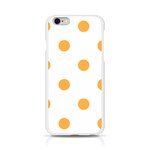Polka Dots - Pastel Orange on White Apple iPhone 6/6S Silicone Case (Transparent)